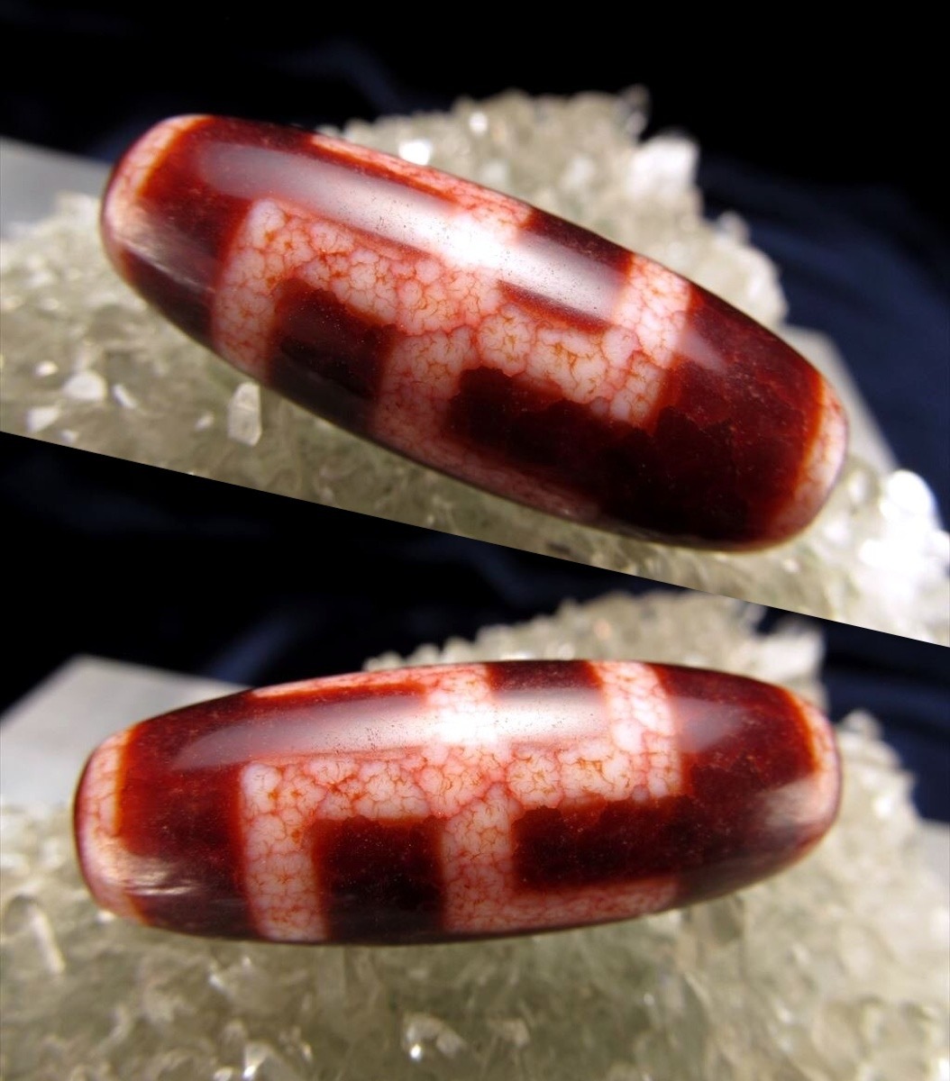 紫*様 超激レア珍品‼︎ 古代龍紋 虎紋天珠 サービス品 紫*様 超激レア