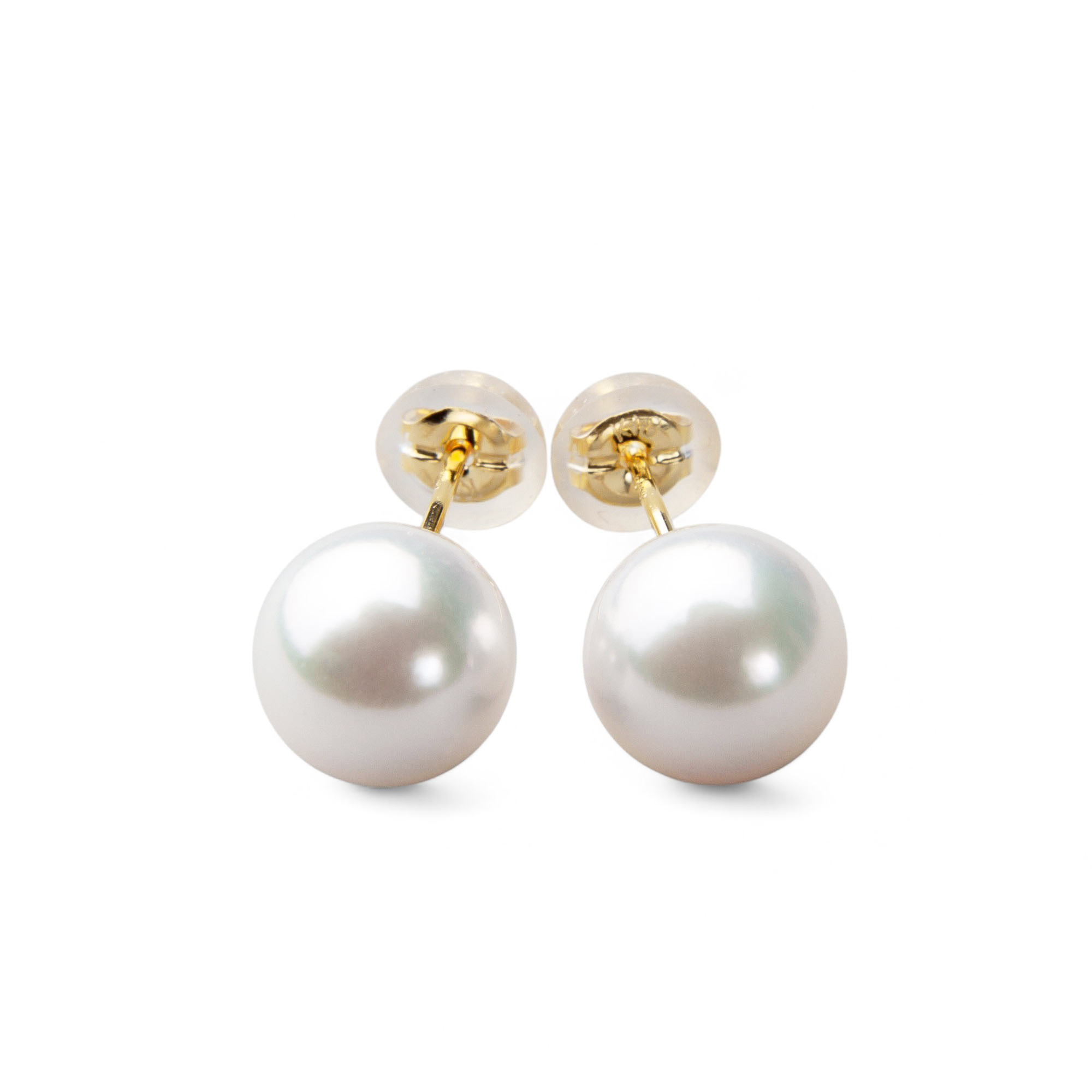 オーロラ花珠真珠 ピアス8.0-8.5mm K18YG | 花珠真珠ピアス・イヤリング