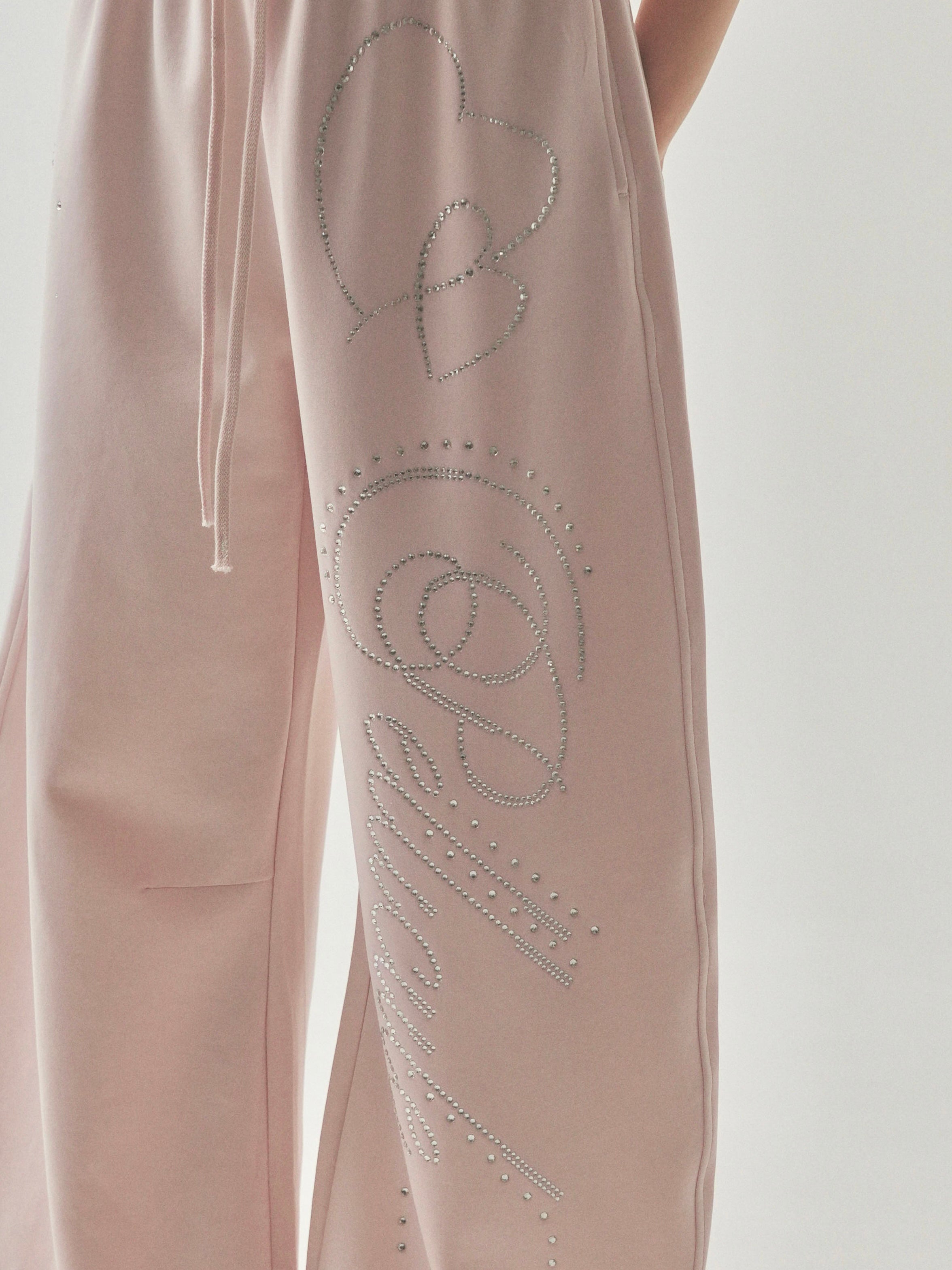 stone-deco sweat pants｜PELLICULE | ぺリキュール