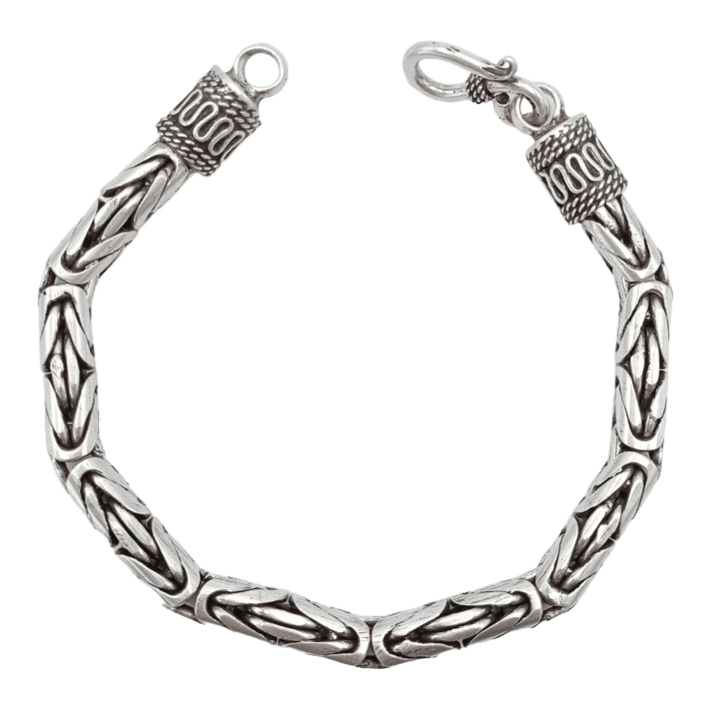 SOLID Silver 925 Byzantine Bracelet - Joyeria Pepe Lozano