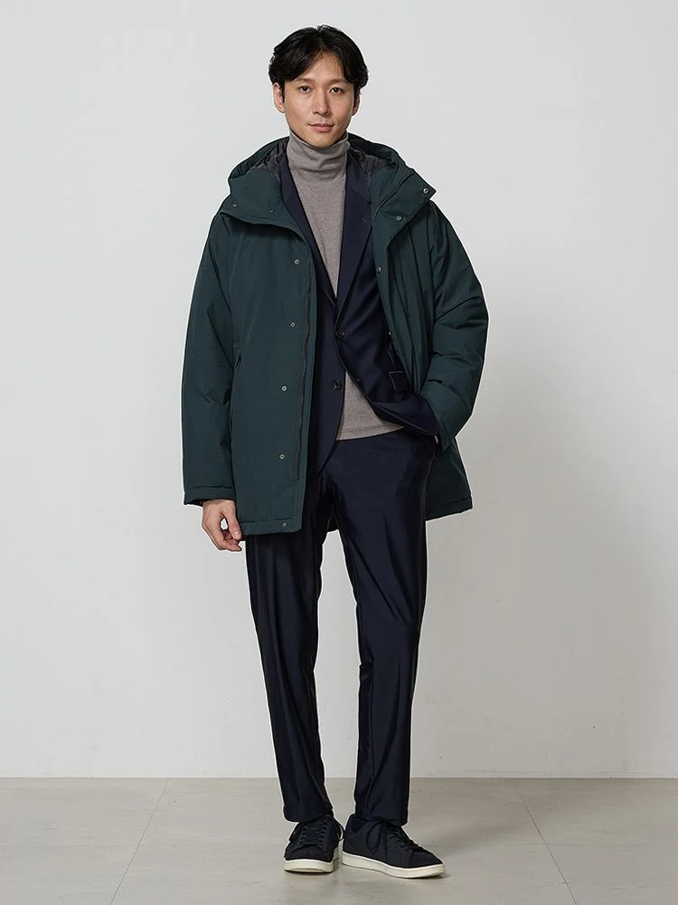 COCOです。LS フード付きダウンコート オリーブ150〜160 COCOです。LS