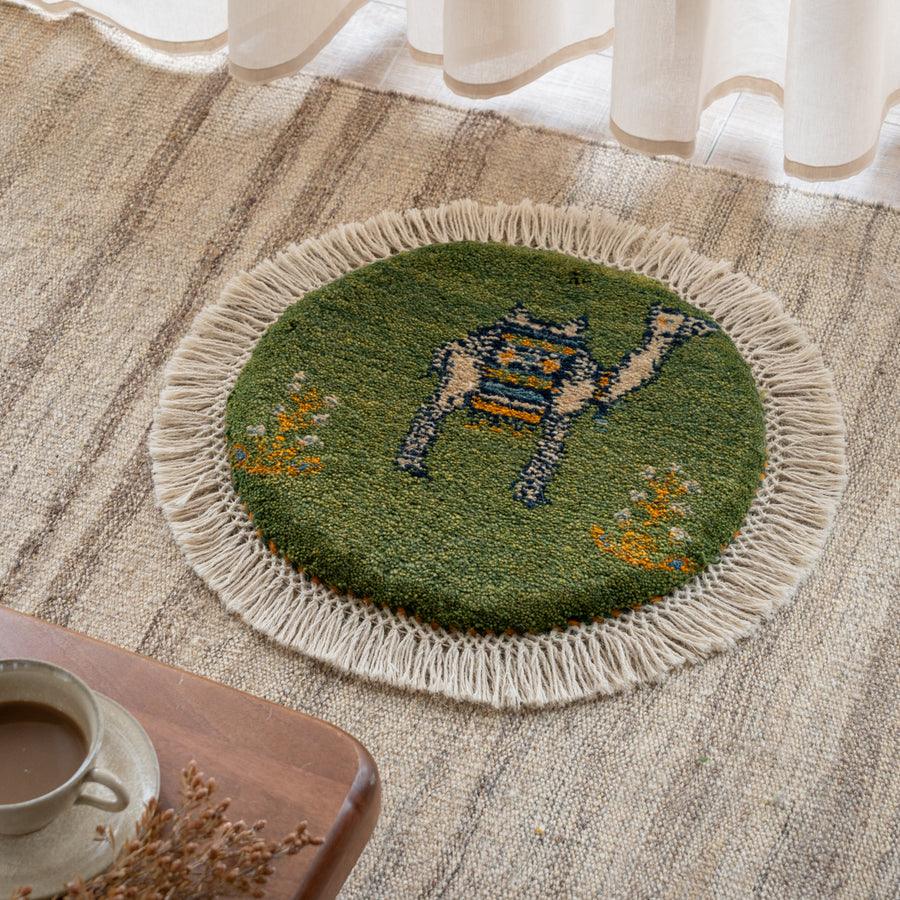 ギャッベ 丸形 直径約40cm – Persiadirect