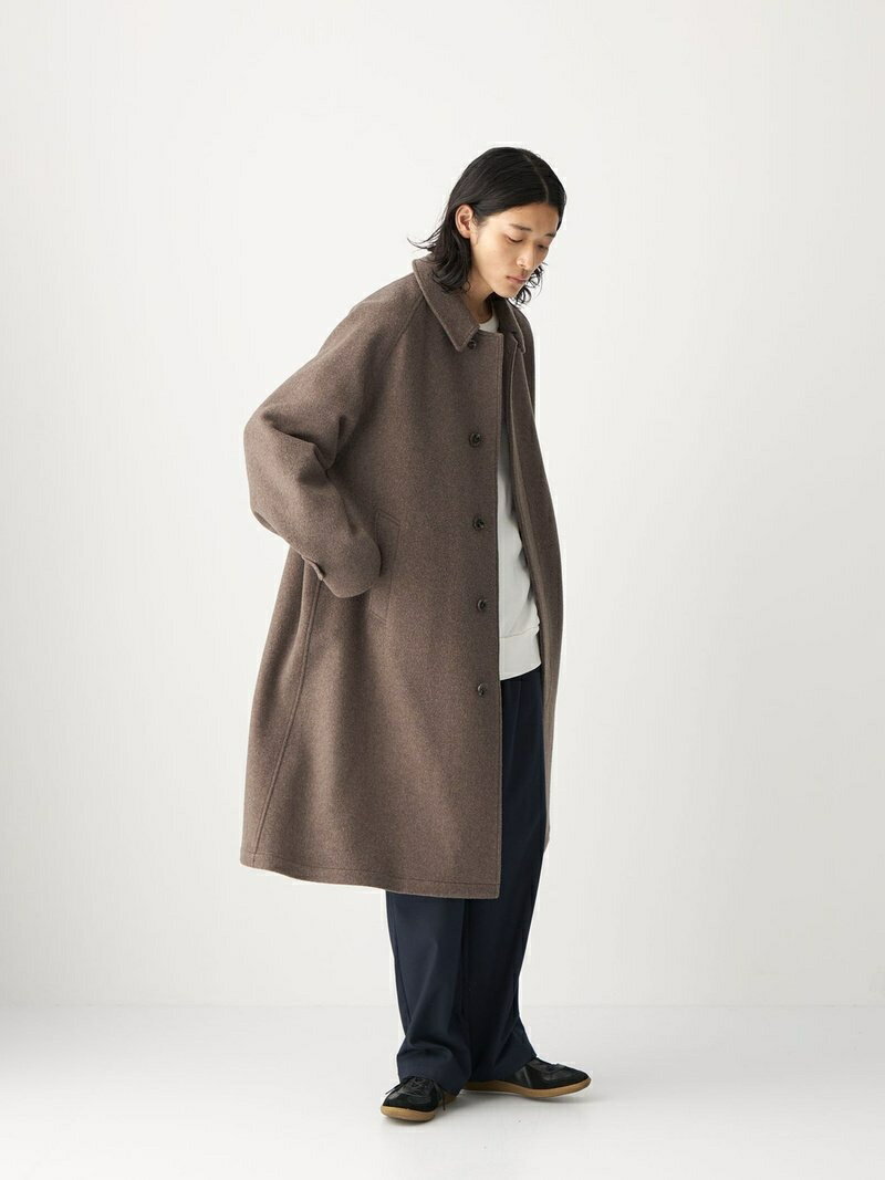 CITEN 2021AW ウールバルカラーコート ネイビー