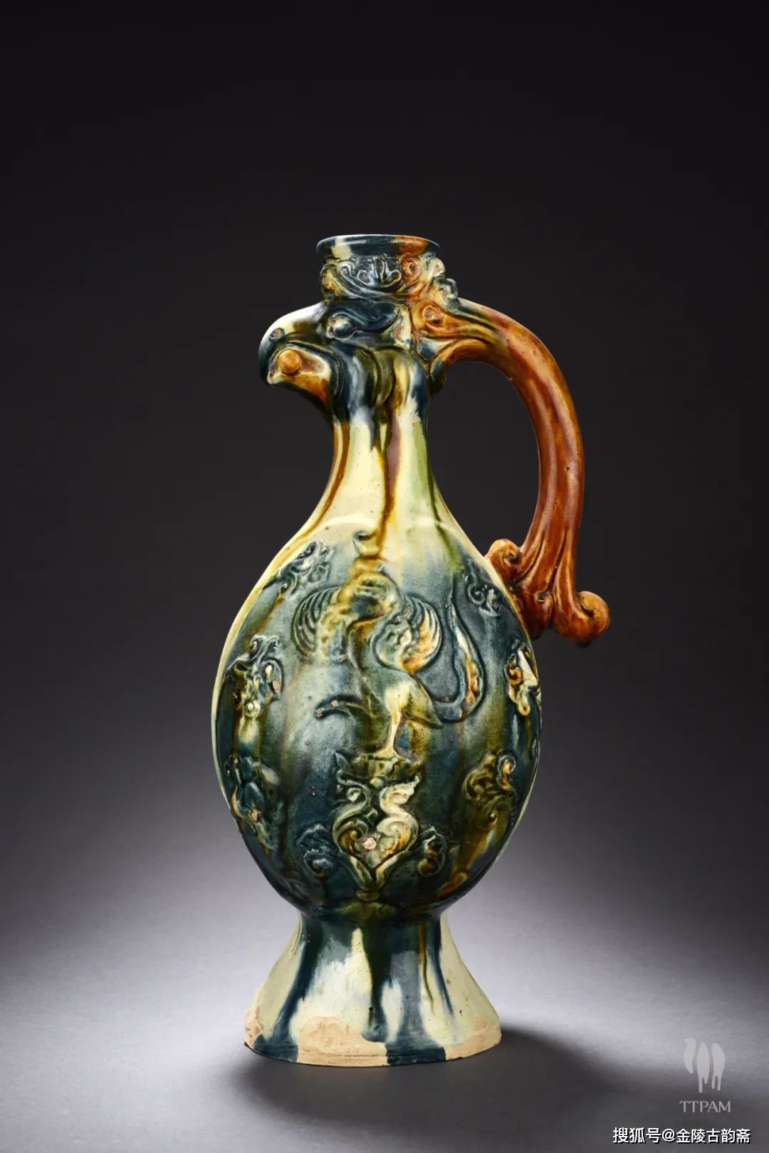 宋汝窯手製青釉支釘双龍尊瓶 景徳鎮 陶磁器 装飾品 現代工芸品 美術品
