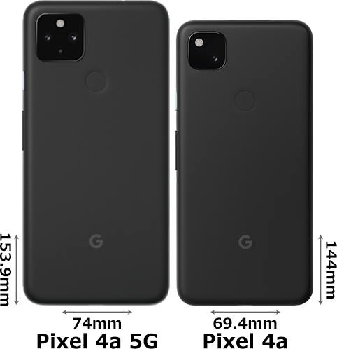 Pixel 4a 5G」と「Pixel 4a」の違い - フォトスク