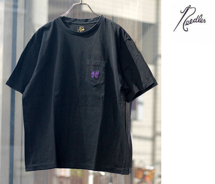 ニードルズ NEEDLES パピヨン エンブロイダリー ポケット Tシャツ S/S