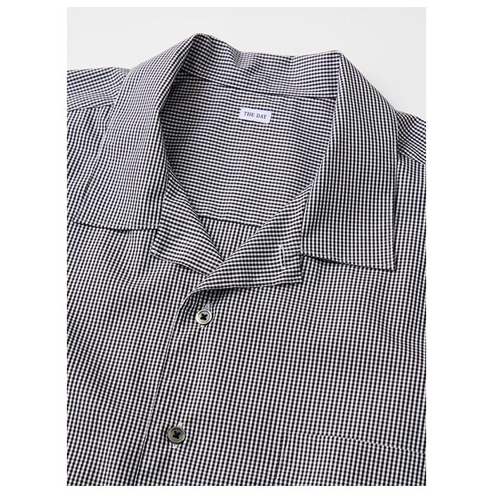 ザ デイ THE DAY ギンガム オープンカラー シャツ GINGHAM OPEN COLLAR