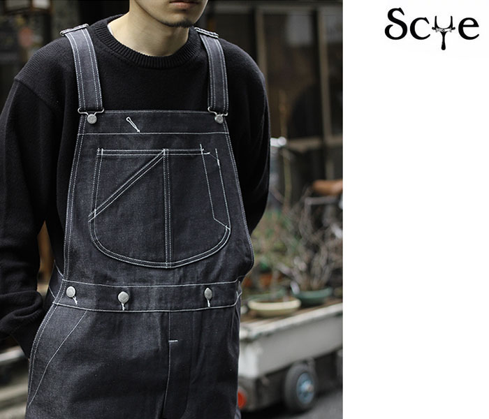 SCYE サイ ライトデニム オーバーオール Lightweight Denim Bib