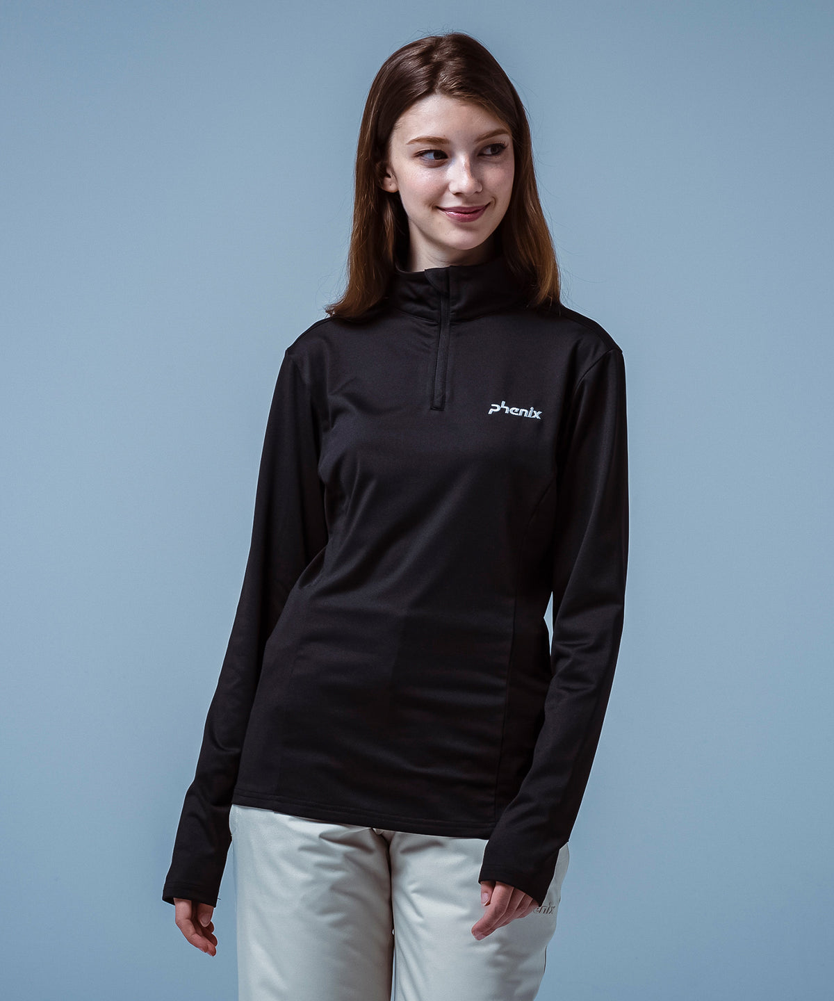 WOMENS】Basic Set-in Sleeve 1/2 Zip Tee ベーシックセットイン