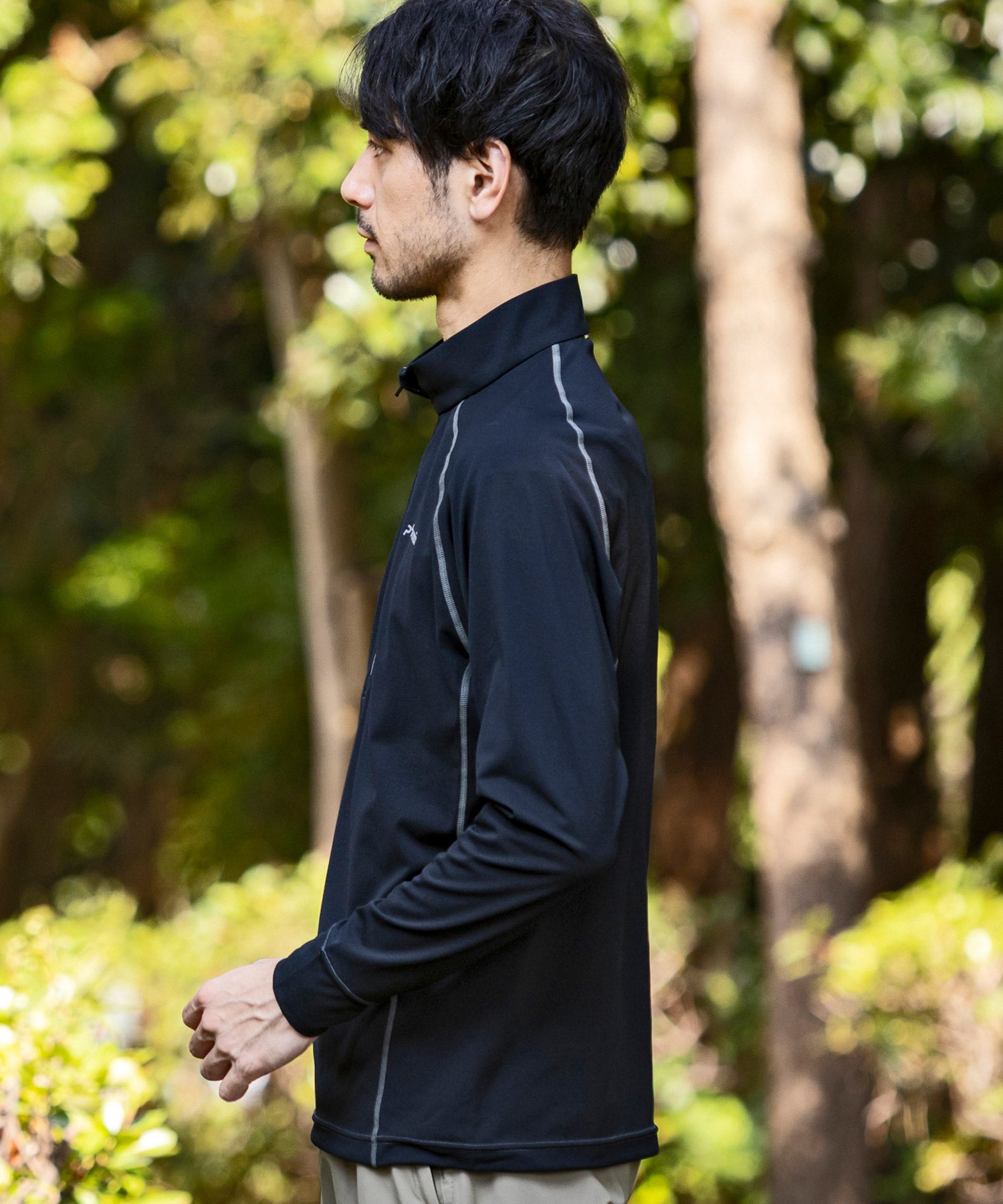 MENS】HARLF ZIP LONG SLEEVE T-SHIRTS ハーフジップ長袖Tシャツ / 速