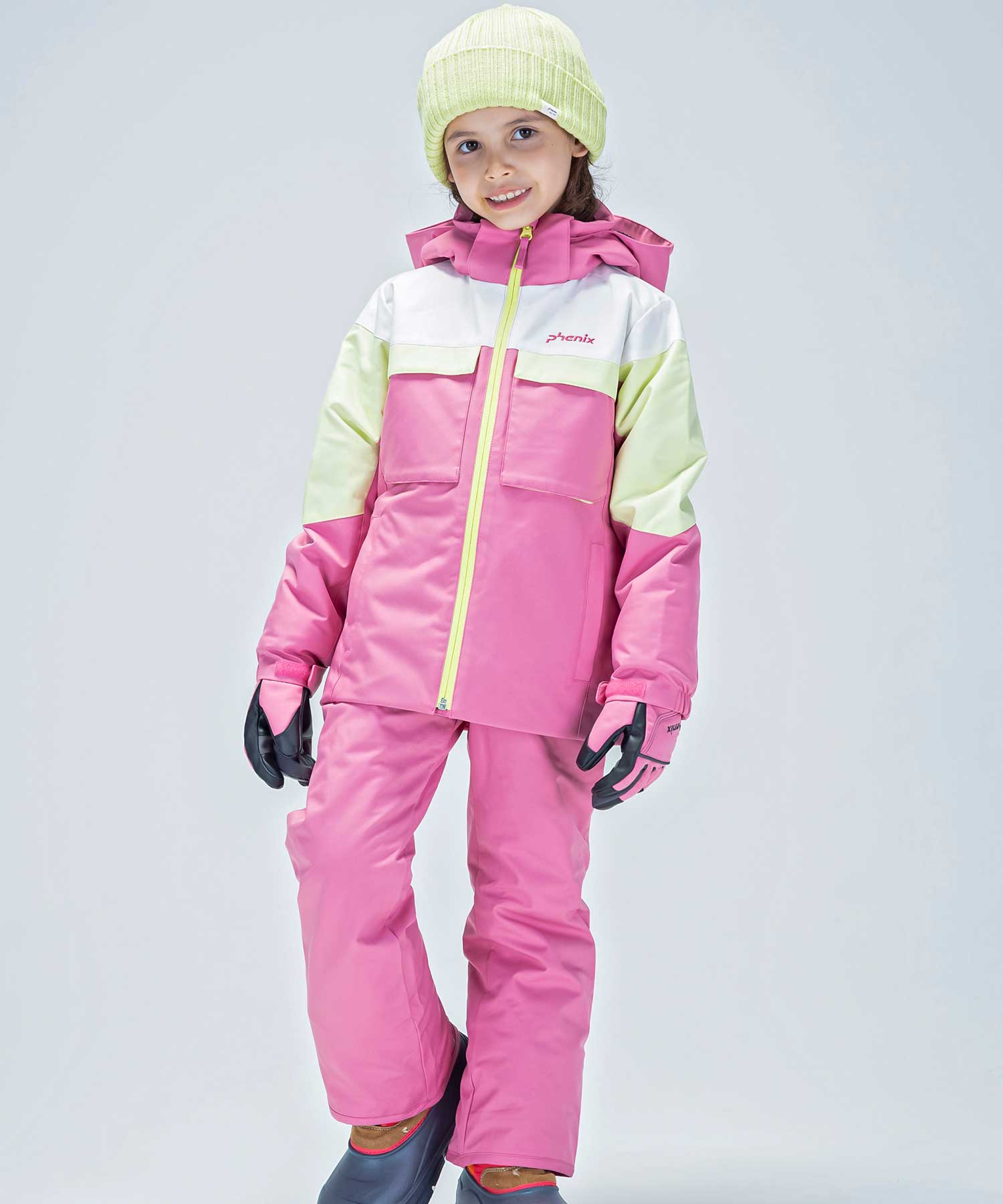 フェニックス スキーウェア レディース 上下 ピンク L 極美品 防寒