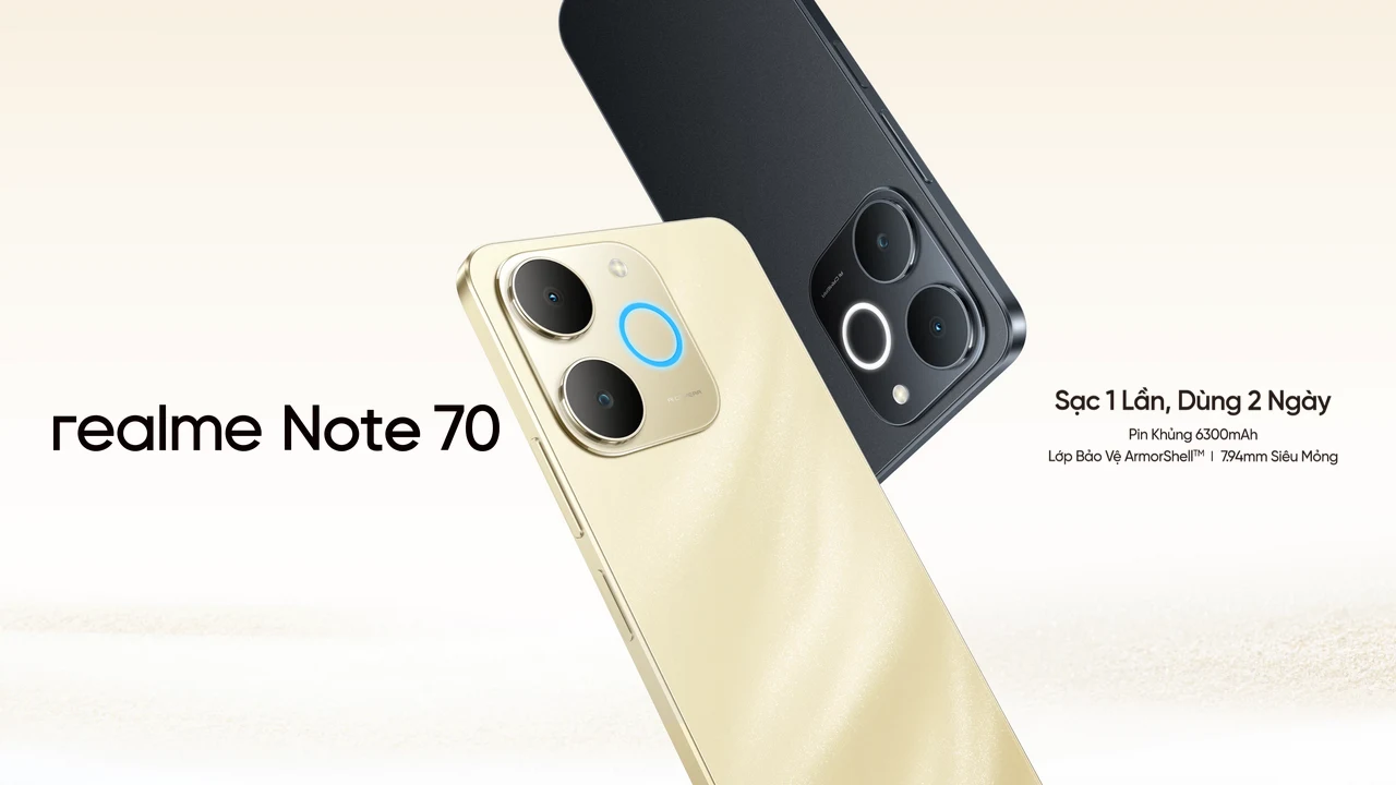 realme Note 70 発表、6300mAhバッテリー搭載の4Gスマートフォン