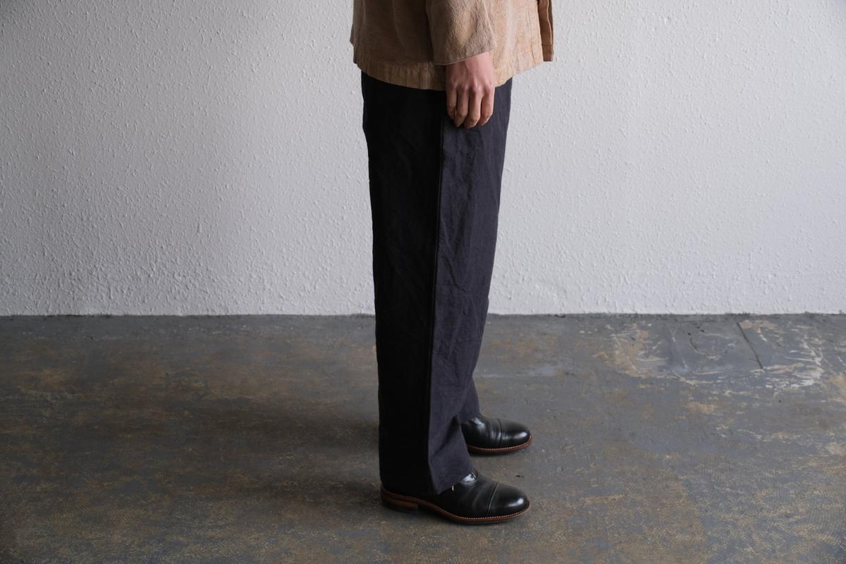 MITTAN / 麻綿高密度ロングパンツ 墨黒 PT-104 / unisex – PINT_MN