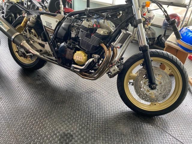 XJR400 足回り ホイール塗装 オーバーホール フロントフォーク