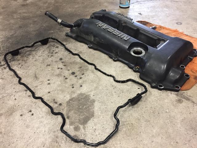日産 シルビア S14 タペットカバー・ﾊﾟｯｷﾝ交換 【パーツ持込取付