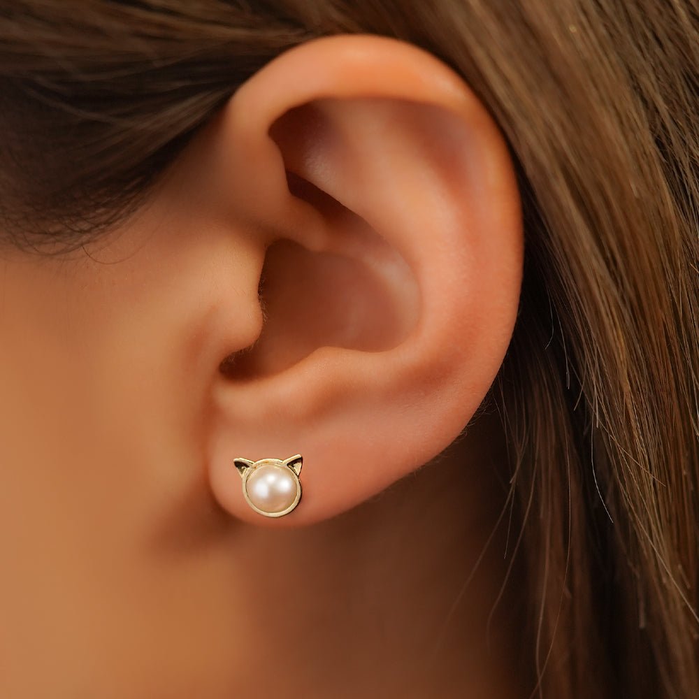 K18 ダイヤモンド 猫 CAT かわいい 軟骨ピアス・ボディピアス パーツ