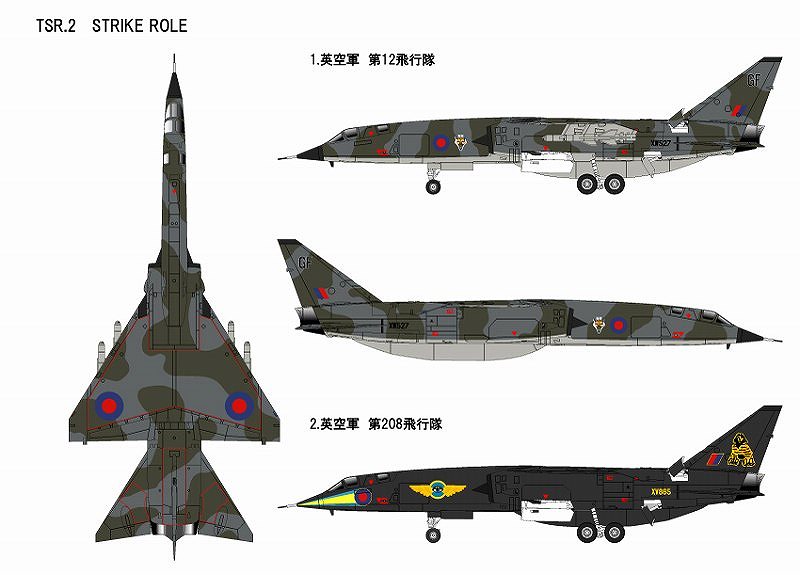 SN12「1/144 イギリス空軍 TSR.2 攻撃機仕様」 – ピットロード