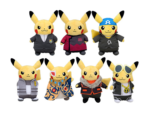 ポケモンの歴代ボスごっこピカチュウのグッズ登場。サカキなどになり