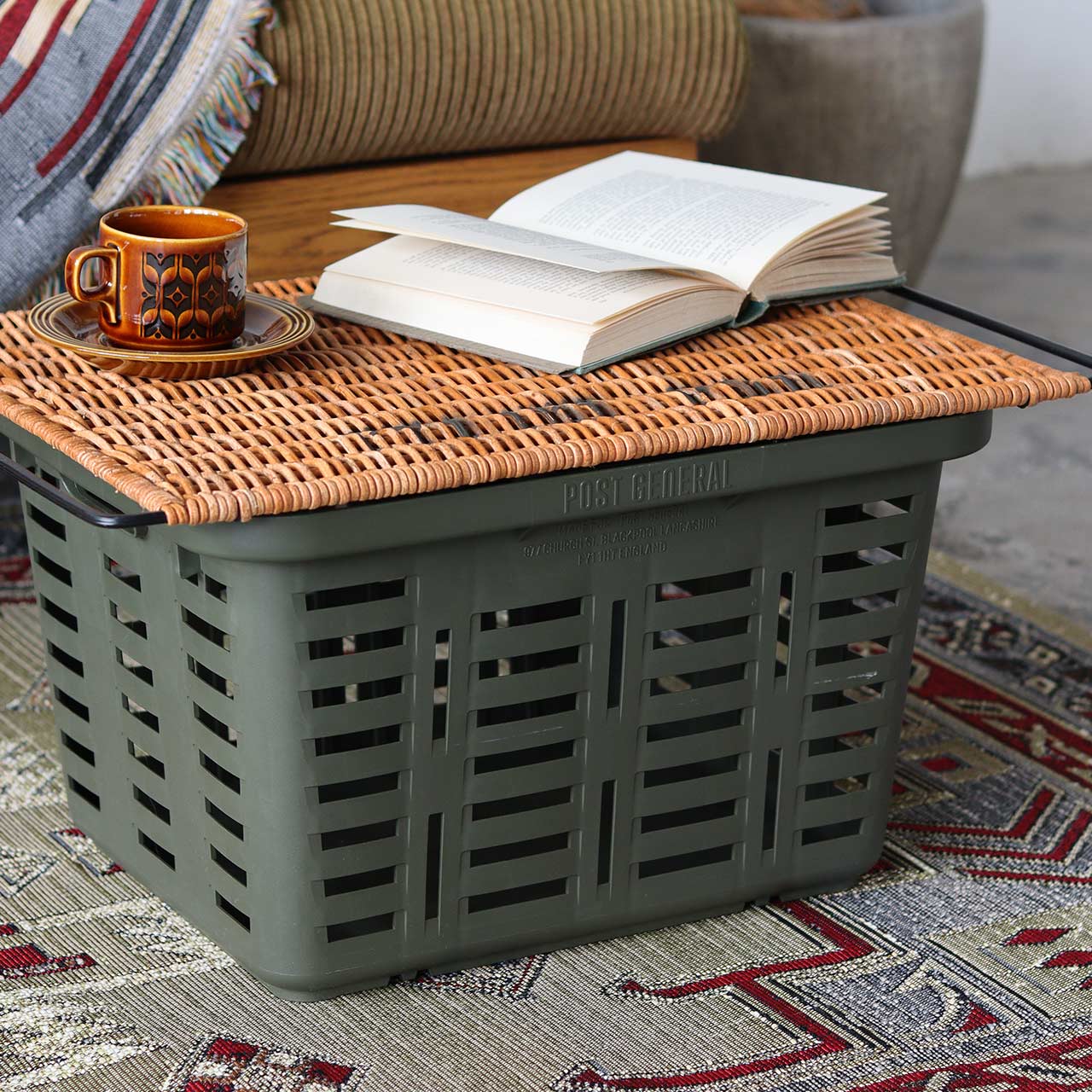 FOLDING RATTAN TABLE -BY THE AROROG.- / フォールディングラタン