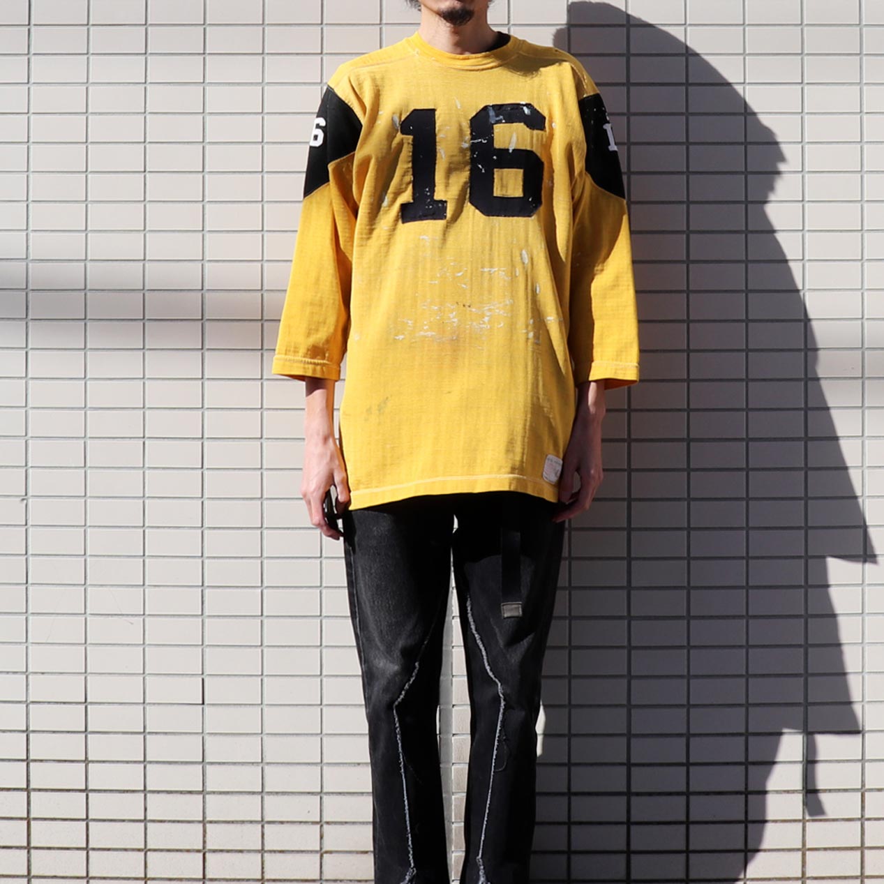POST JUNK / 60's RUSSELL SOUTHERN COMPANY Painted Football T-Shirt