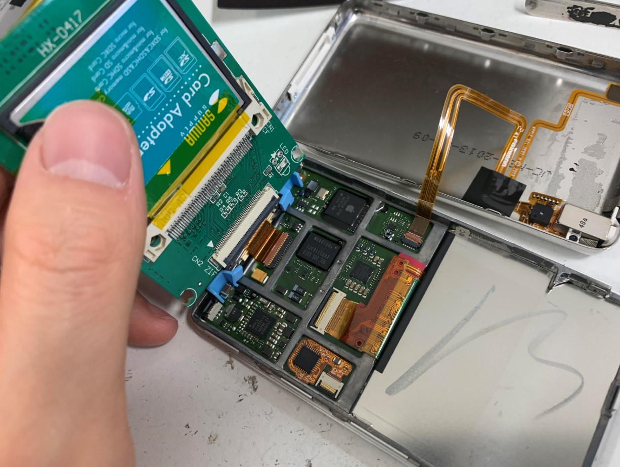 iPod classicを256GBへSSD化！ハードディスクの故障で起動しないなどお