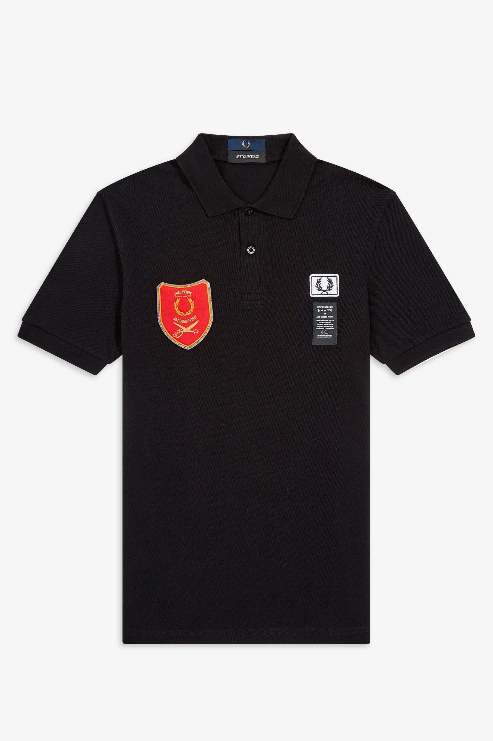 Fred Perry X Art Comes First Shield Patch Polo Shirt – Posers