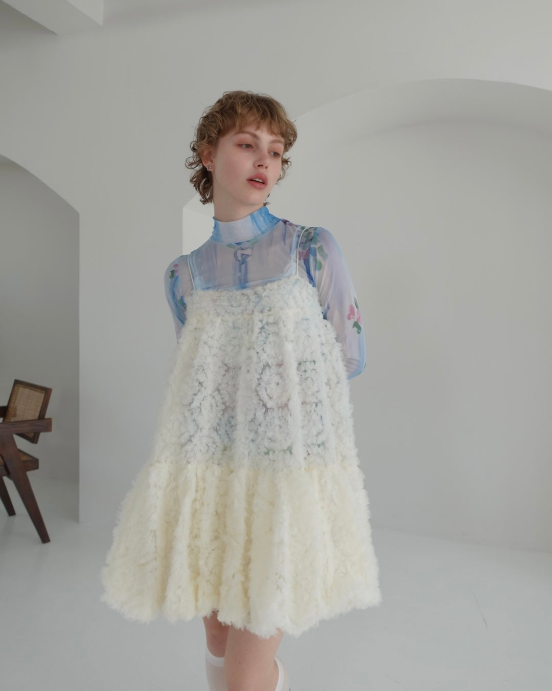 Tulle balloon tunic