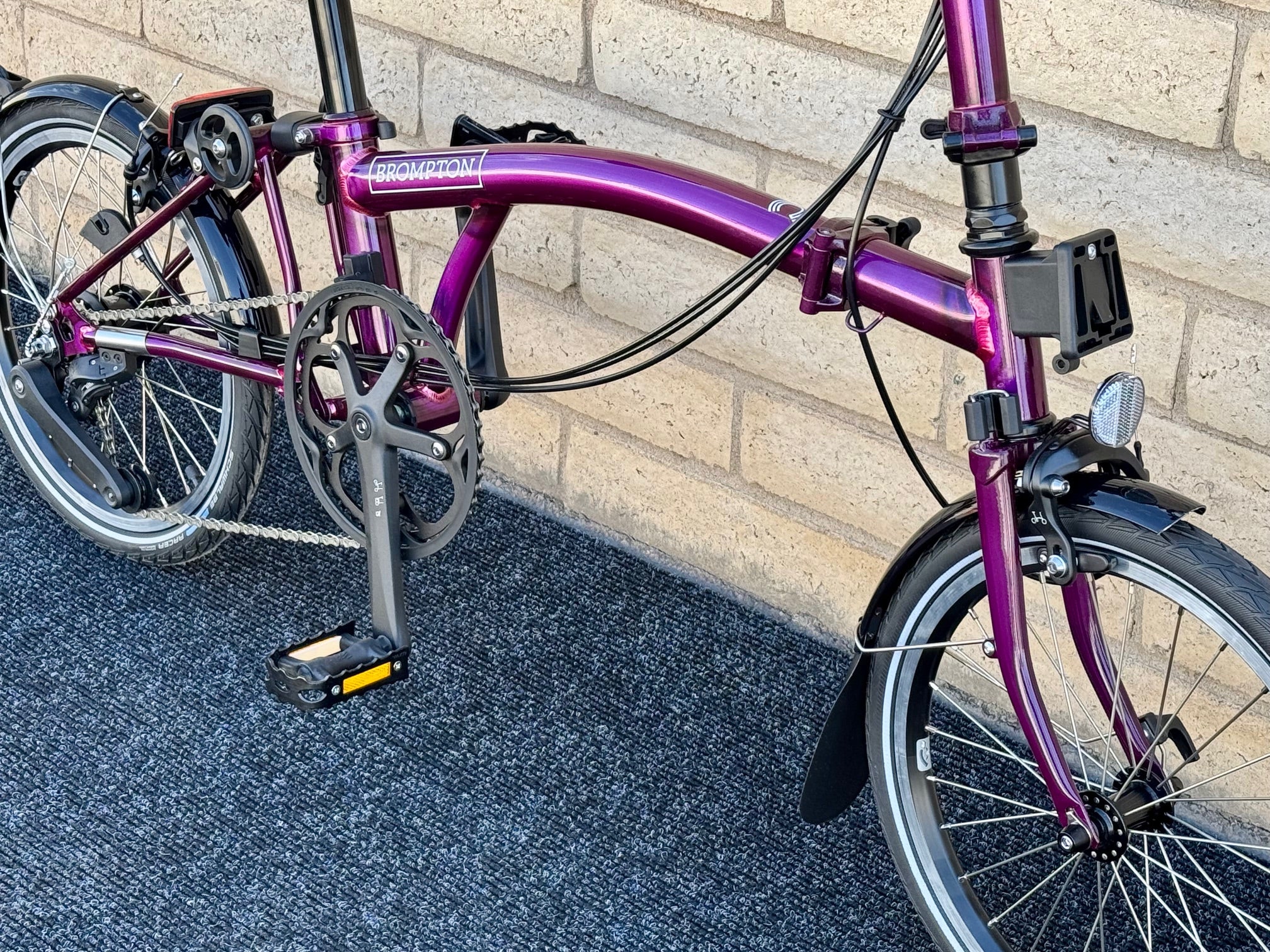 Brompton C Line 12-Speed High-HB Amethyst Lacquer – PortaPedal Bike