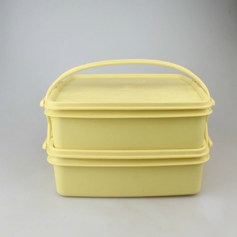 ビンテージ】日本製Tupperware（タッパーウェア） デュエット イエロー