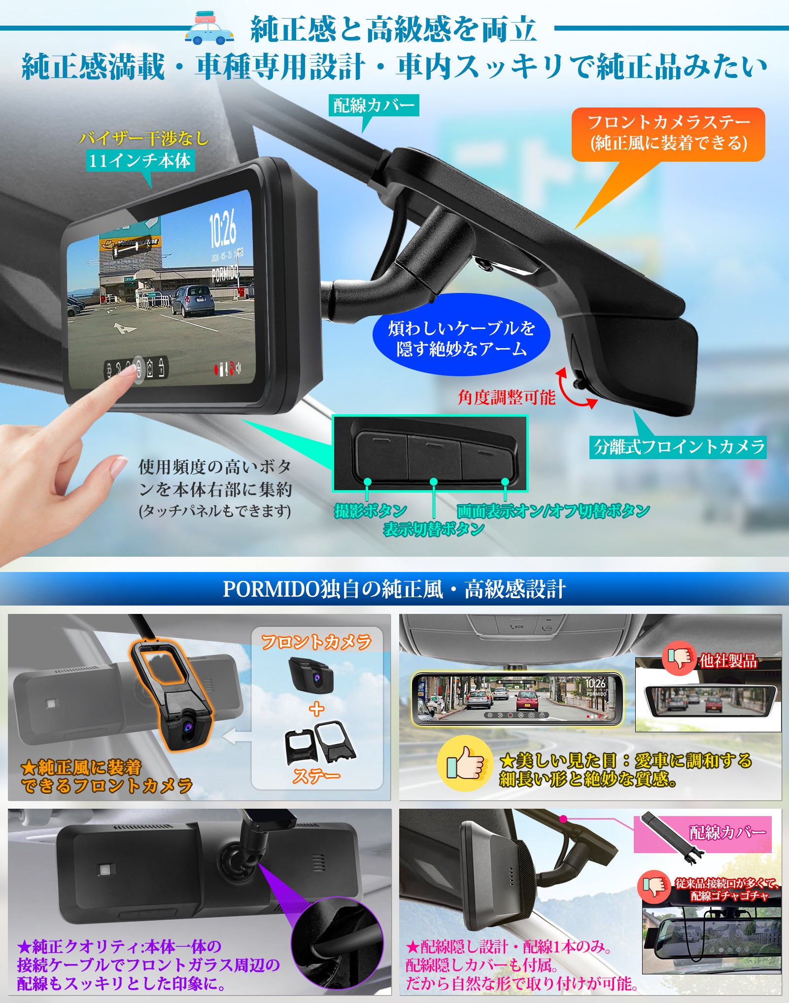 PRD81・PRD81C 純正交換型ドライブレコーダー – PORMIDO