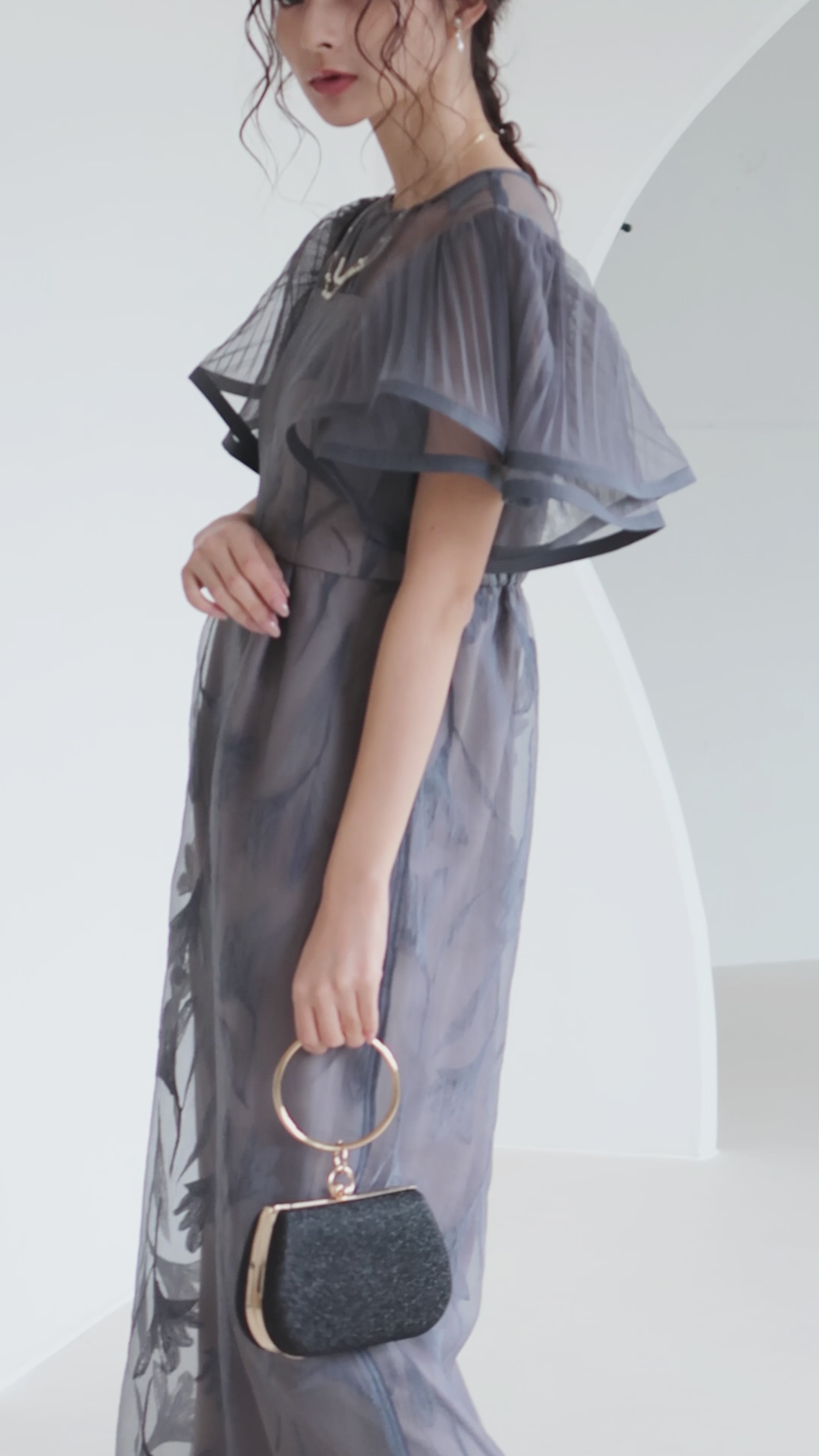 Circurar sleeve flower dress as9561 Dorry doll ドリードール