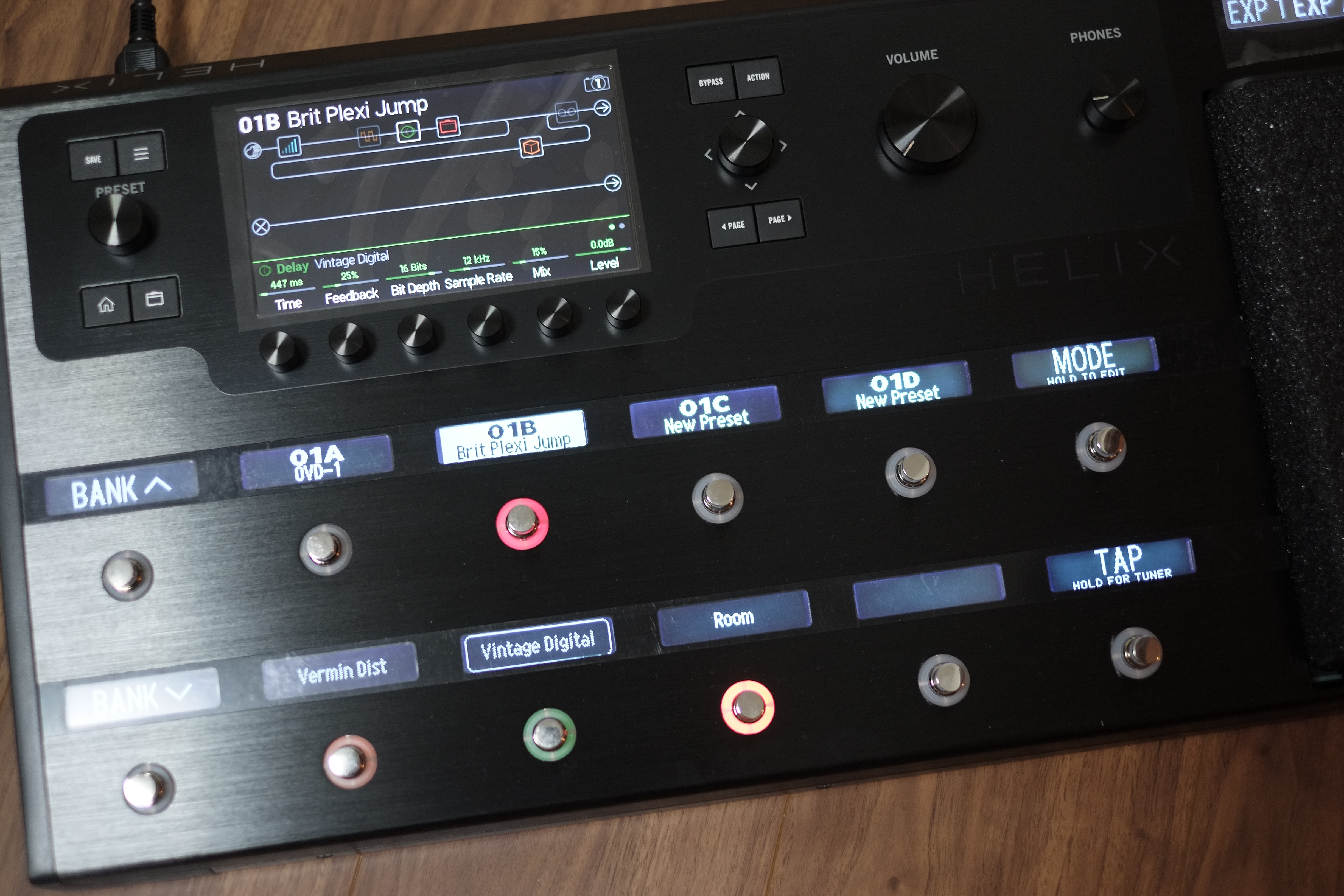 6 Line Helix Floor 本体＋付属品 ギターエフェクトボード