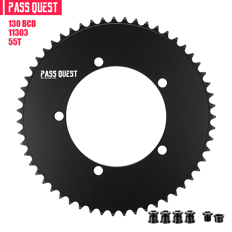 130 BCD (5-bolt AERO) Round Track Chainring Fixed Gear Single