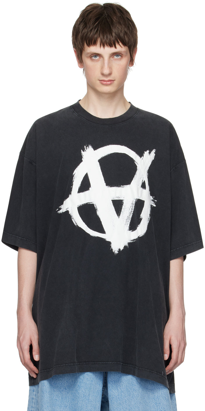 VETEMENTS Black Reverse Anarchy T-Shirt by Vetements – Proud