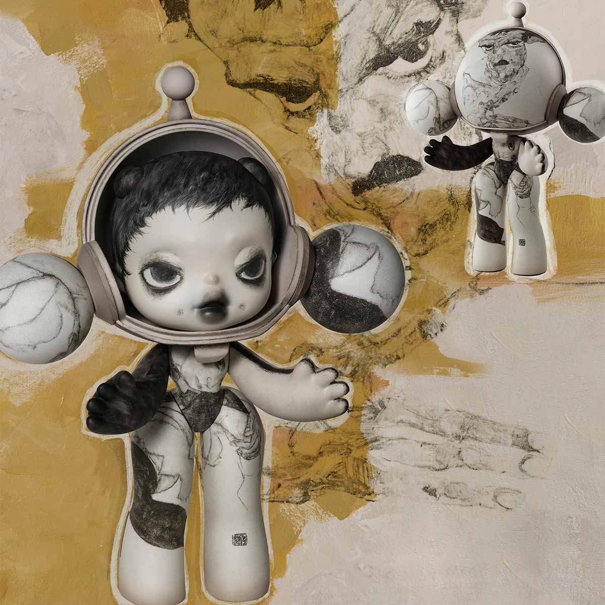 MEGA α SKULLPANDA 400% Egon Schiele | MEGA - POP MART (United States)