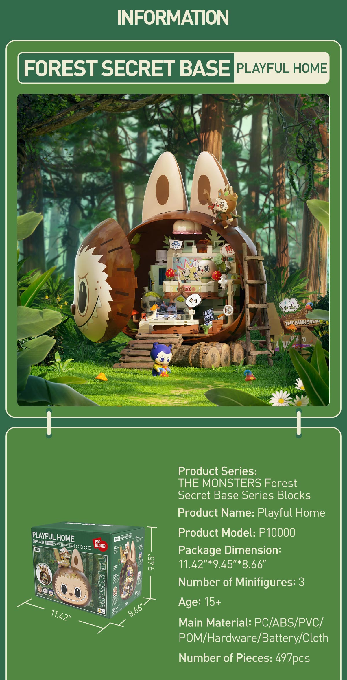 THE MONSTERS Forest Secret Base Series Blocks - POP MART (United