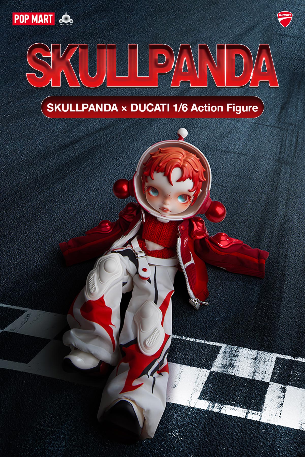 SKULLPANDA × DUCATI 1/6 Action Figure - POP MART (Netherlands)