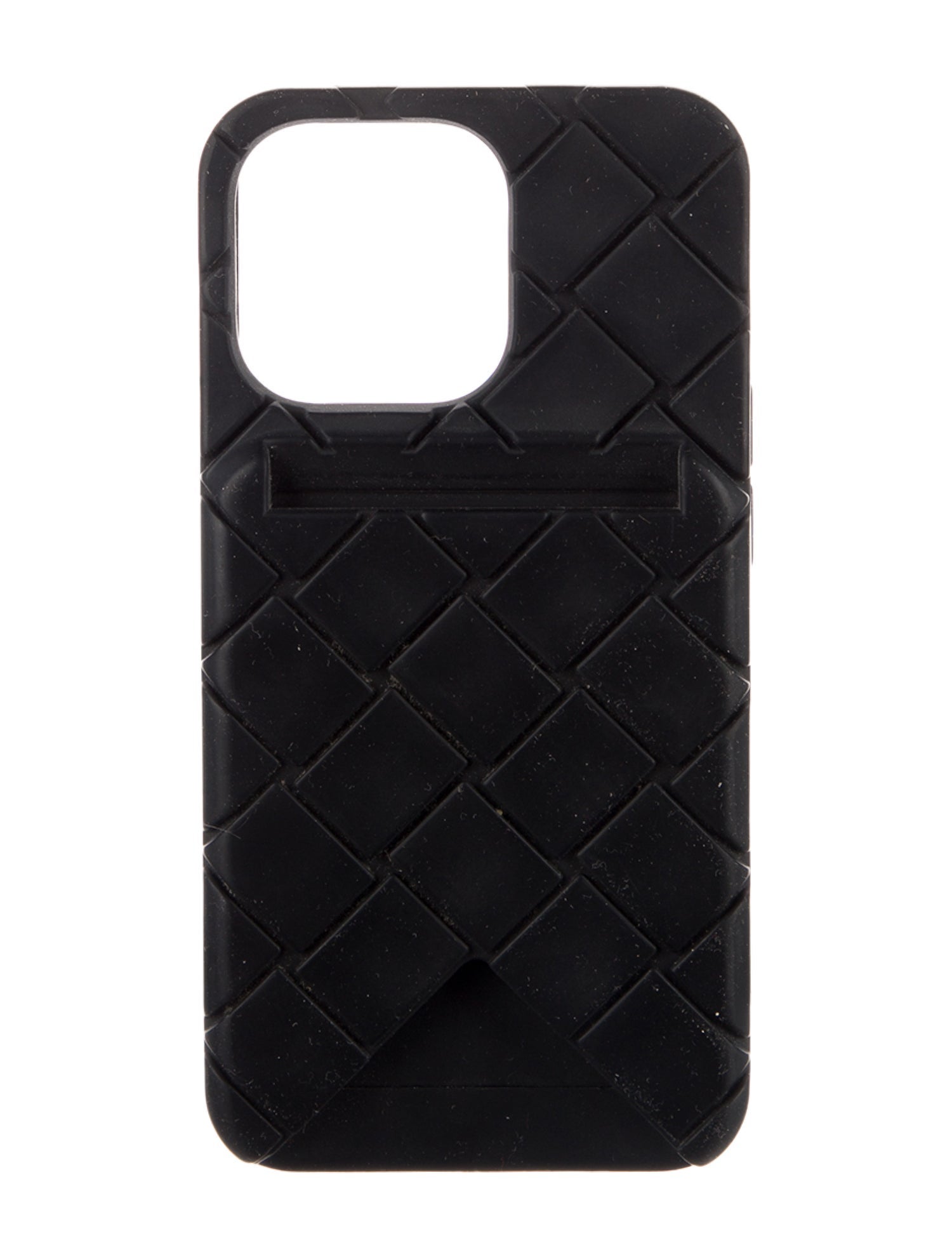 Bottega Veneta Rubber Intrecciato iPhone X Case - Black Phone