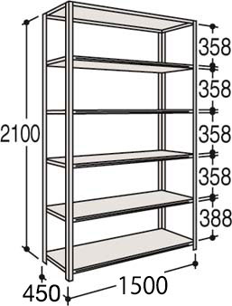 63Y6AY ZA75｜63 Light Duty Shelf［63型軽量棚］｜株式会社オカムラ