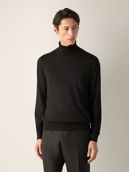 ブラック Cashsetaタートルネック FW25 22504672 | Zegna JP