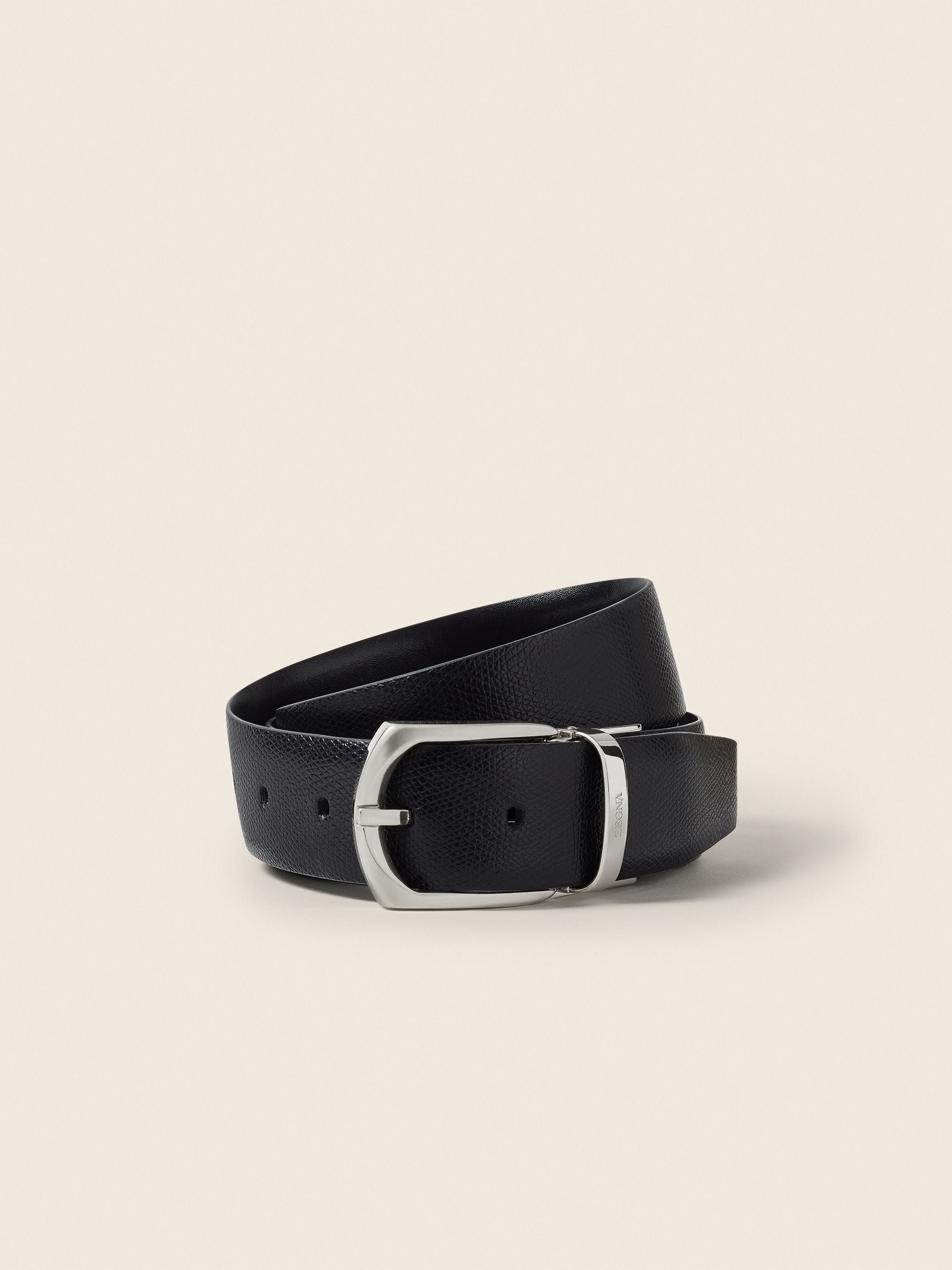 Black Reversible Leather Belt FW25 22037911 | Zegna US