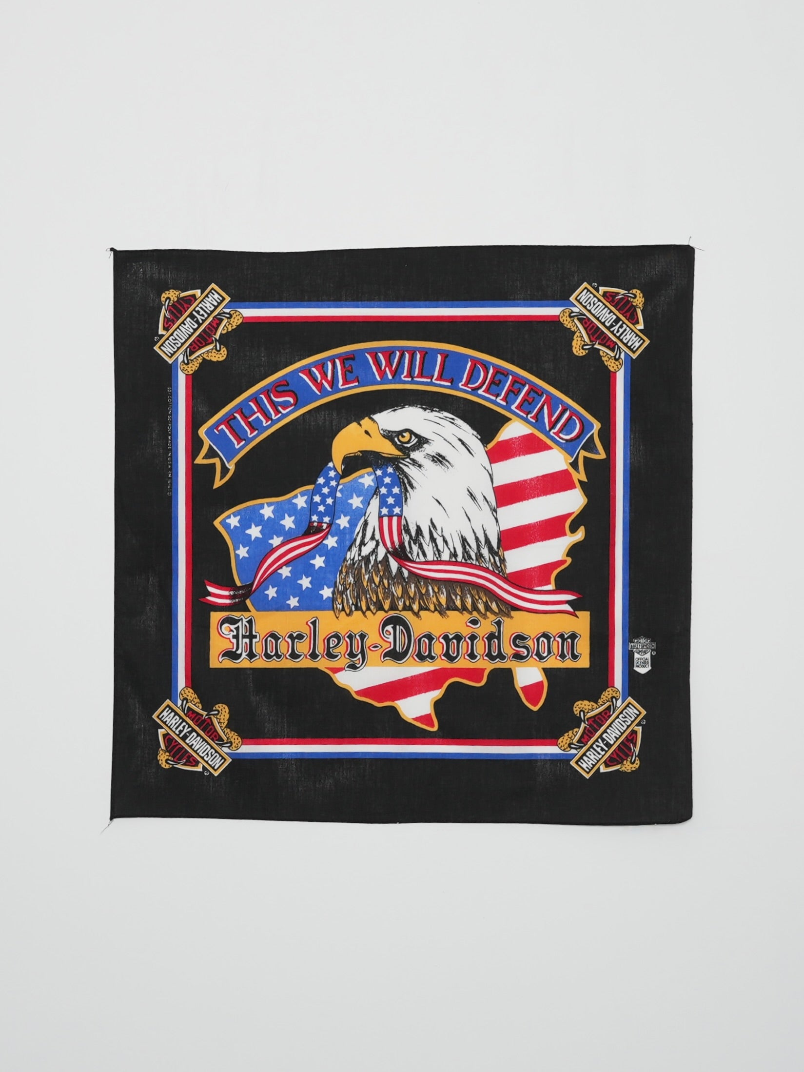 USED MACHINE COLLECTION 90's HARLEY-DAVIDSON BANDANA (DEAD STOCK