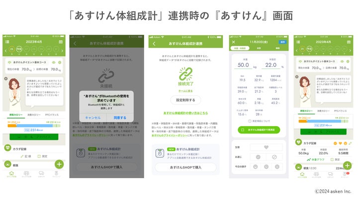 体組成データが『あすけん』に自動連携できる！「あすけんオリジナル体