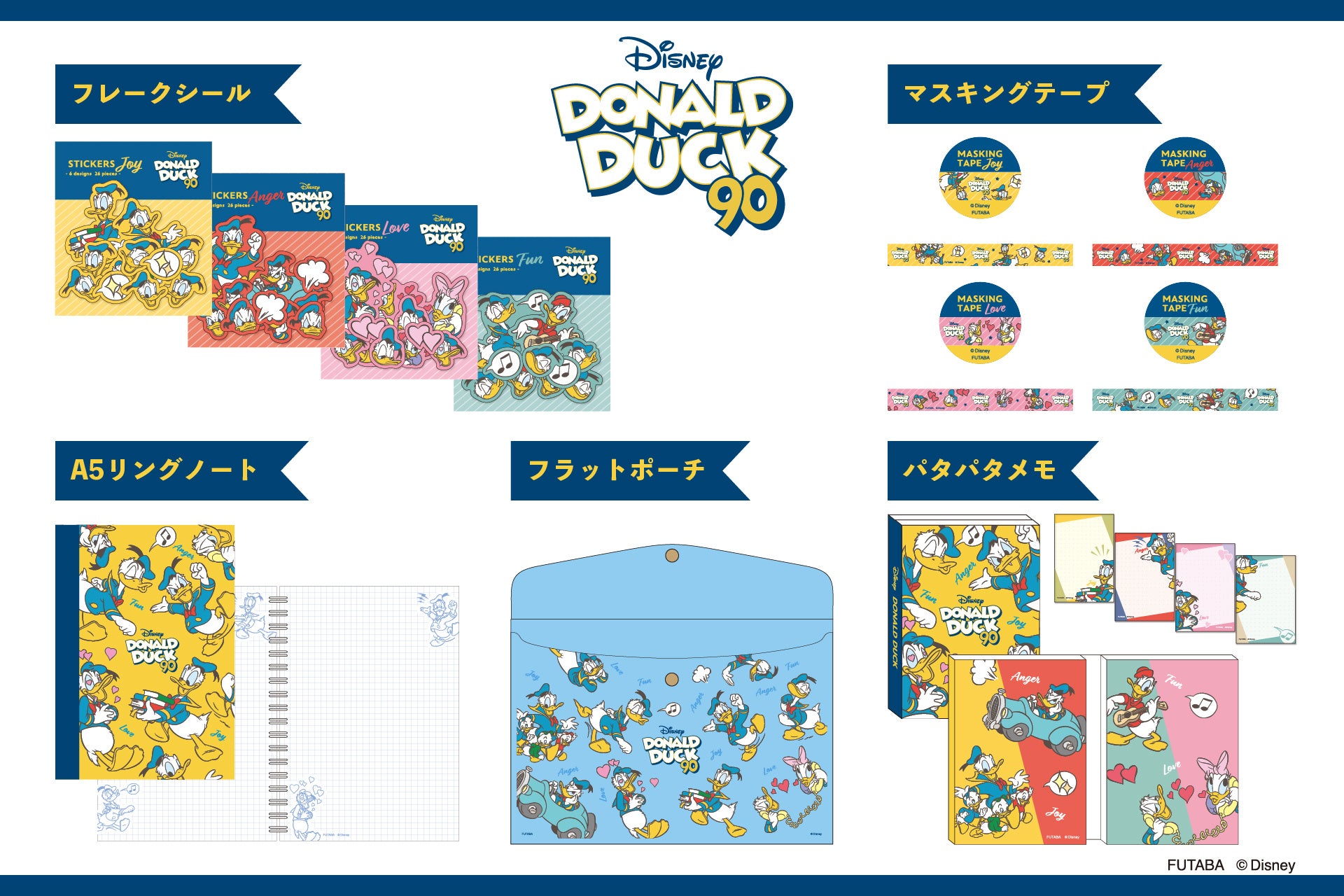 ドナルドダック90th喜怒愛楽ステーショナリー』の販売開始 | 株式会社