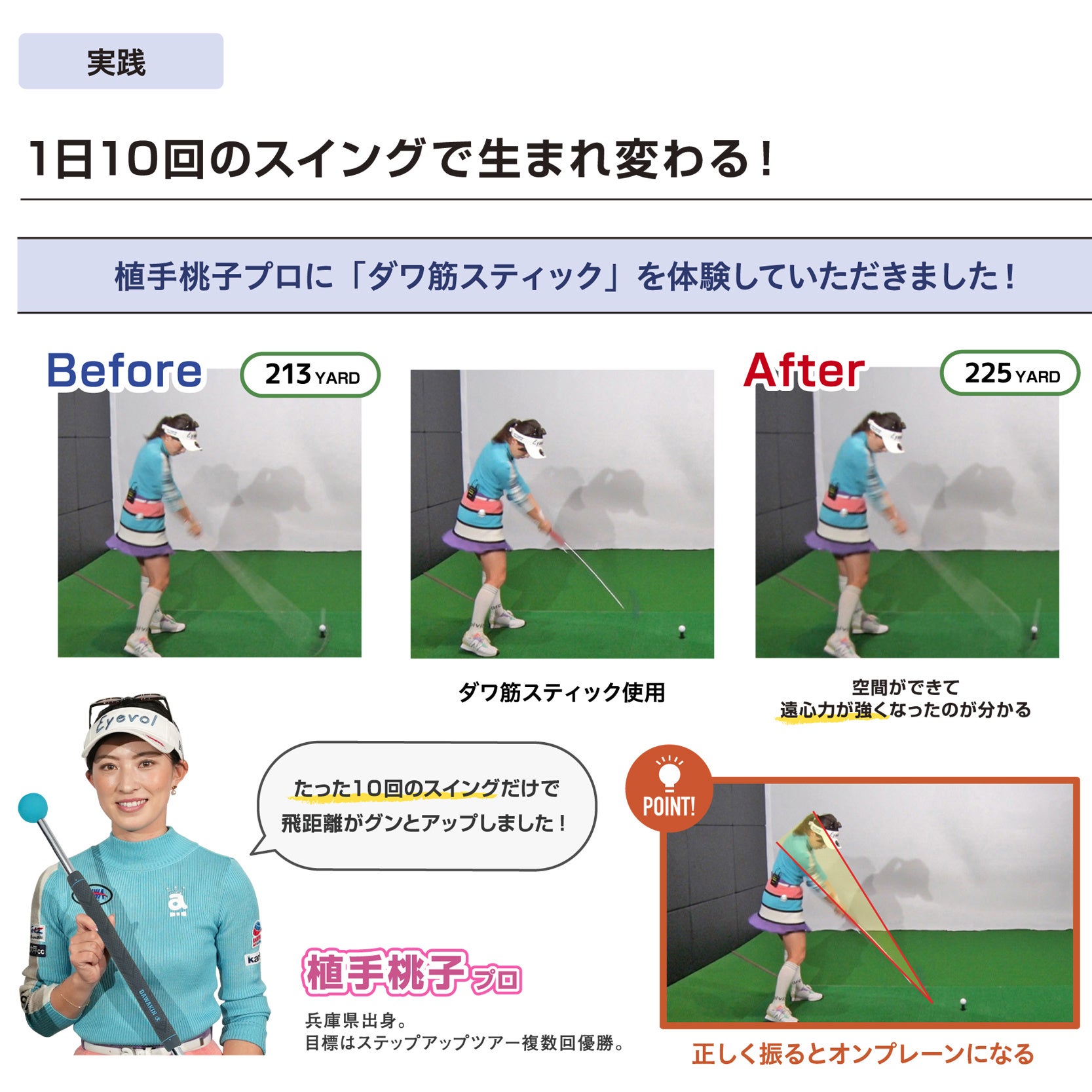 Lynx リンクス ゴルフ ダワ筋スティック スタンダードタイプ スイング