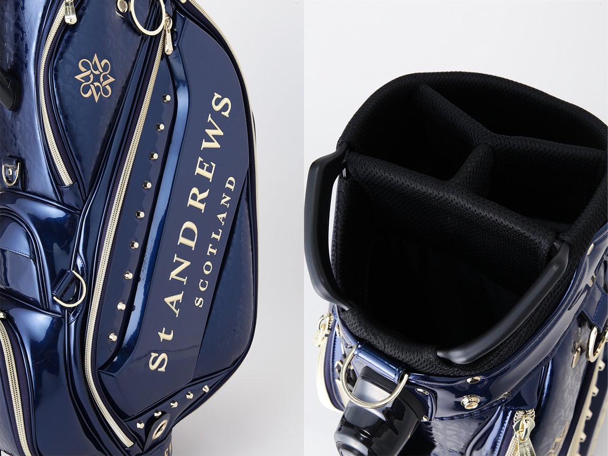 カ*ン様 St Andrews セントアンドリュース ゴルフバッグ ネイビー×ゴ