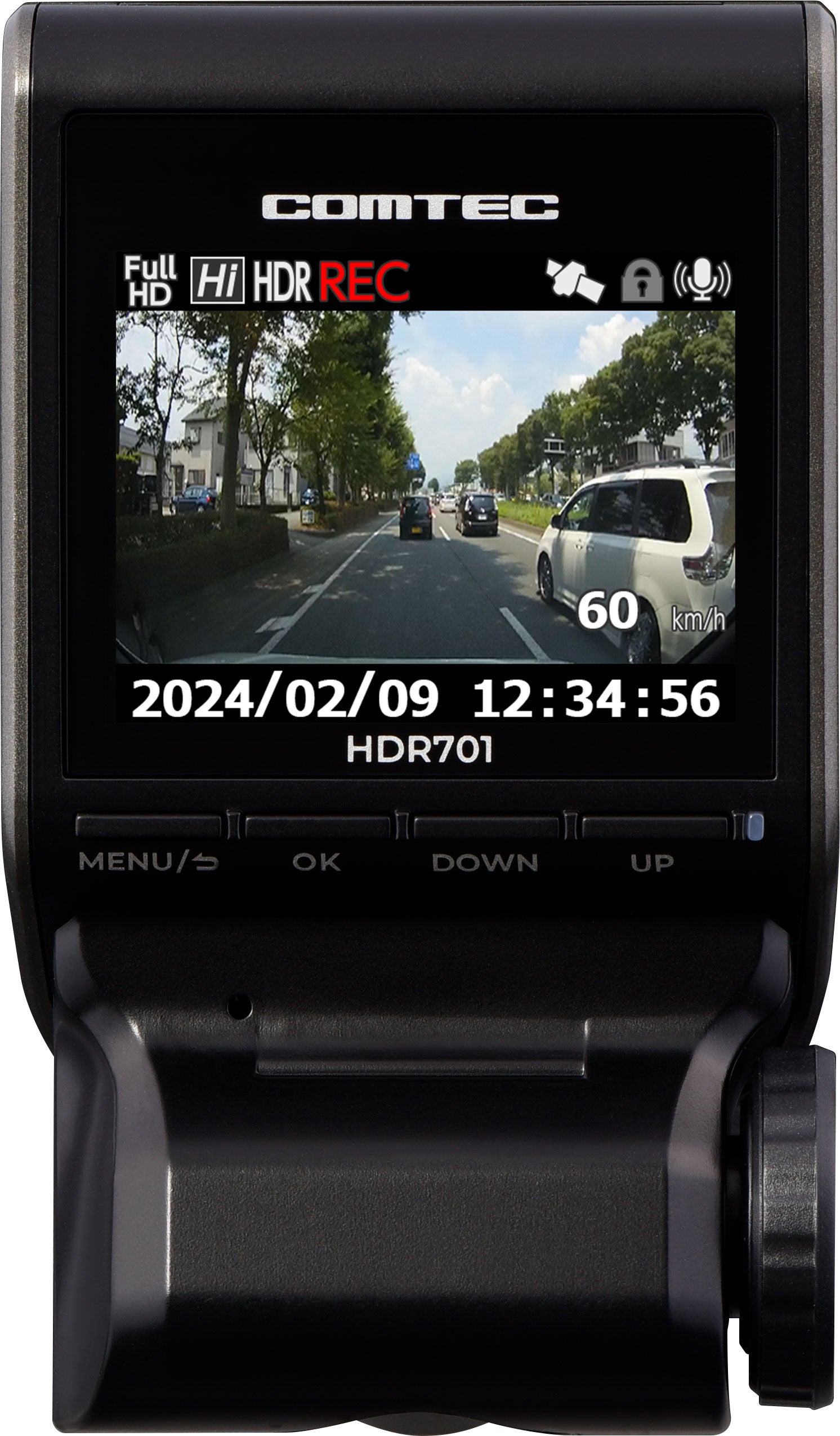 200万画素前後2カメラモデル「HDR701」発売 | 株式会社コムテックの