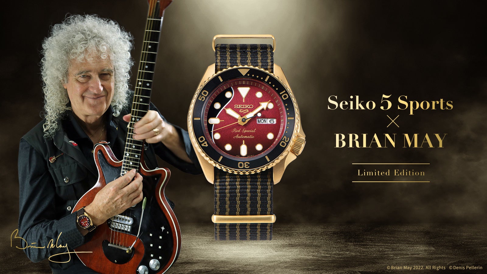 セイコー 5スポーツ＞「QUEEN」ギタリスト、ブライアン・メイ氏との