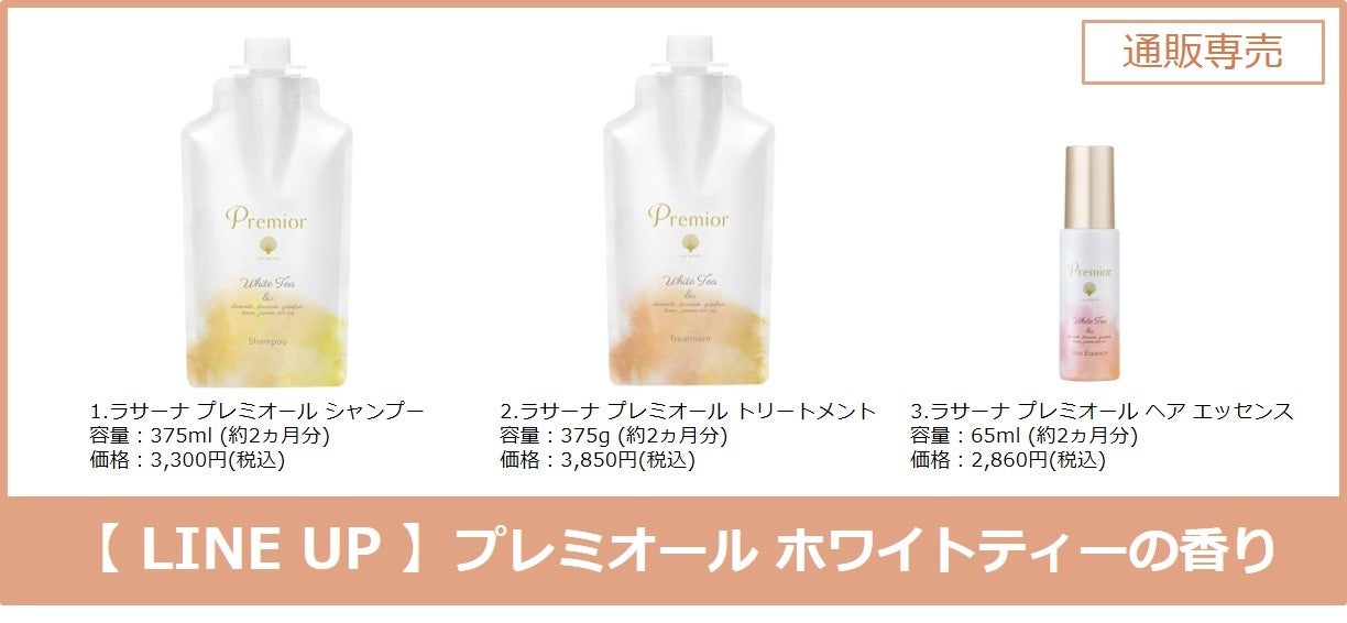 ラサーナ プレミオール」シリーズから、髪にも環境にも優しい『ヘア