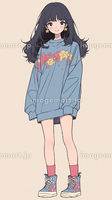 懐かしさとトレンドが融合した80年代風アニメ美少女｜シティポップ調